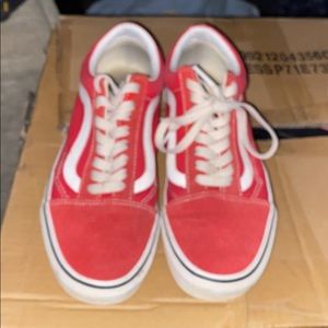 Red old skool vans